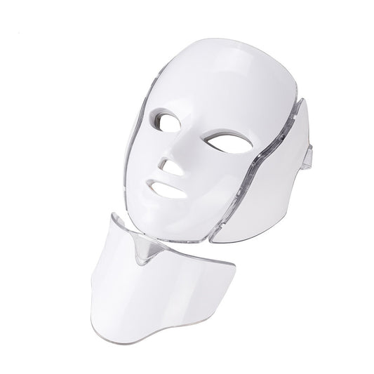 LuminaSkin Therapy Mask Con Cuello - Dispositivo LED Antiacné, Antiarrugas y Rejuvenecedora